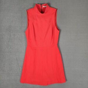 Alice + Olivia Tania Romper Womens 0 Cherry High Neck Sleeveless Zip Back Skort